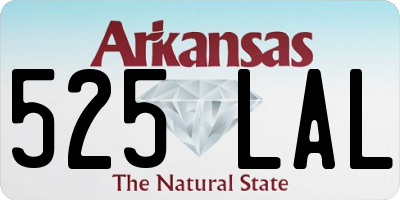 AR license plate 525LAL