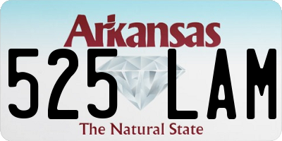 AR license plate 525LAM