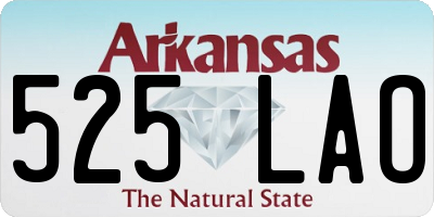 AR license plate 525LAO