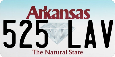 AR license plate 525LAV