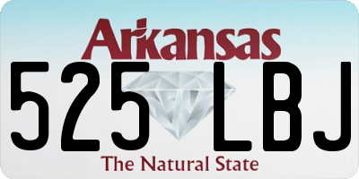 AR license plate 525LBJ