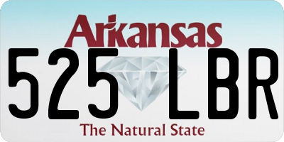 AR license plate 525LBR