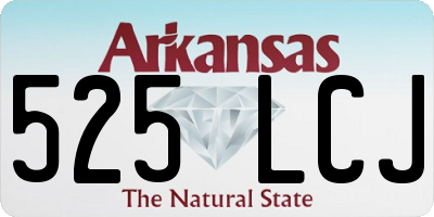 AR license plate 525LCJ