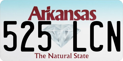 AR license plate 525LCN