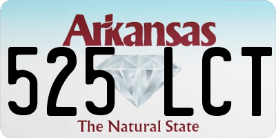 AR license plate 525LCT