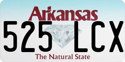 AR license plate 525LCX