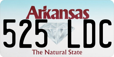 AR license plate 525LDC