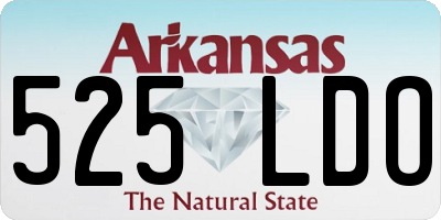 AR license plate 525LDO