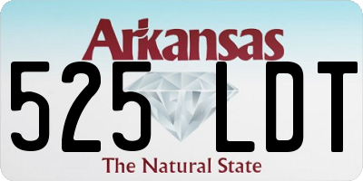 AR license plate 525LDT