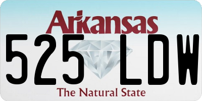 AR license plate 525LDW