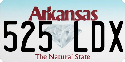 AR license plate 525LDX