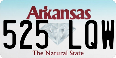 AR license plate 525LQW