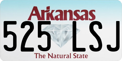 AR license plate 525LSJ
