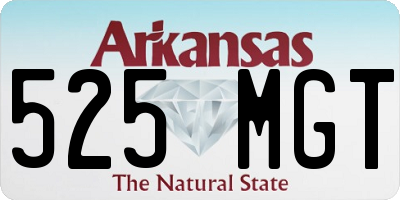 AR license plate 525MGT