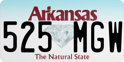 AR license plate 525MGW