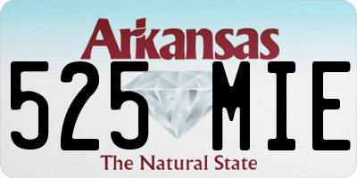 AR license plate 525MIE