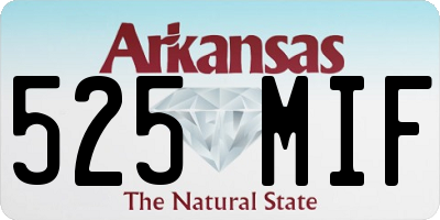 AR license plate 525MIF