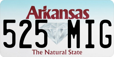 AR license plate 525MIG