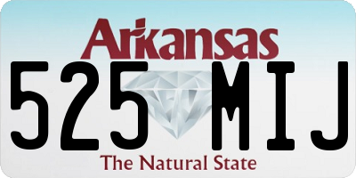 AR license plate 525MIJ
