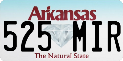 AR license plate 525MIR