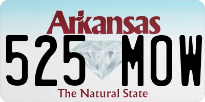 AR license plate 525MOW