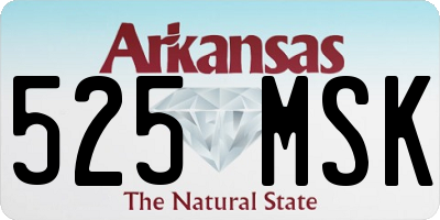AR license plate 525MSK