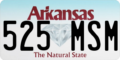 AR license plate 525MSM