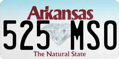 AR license plate 525MSO