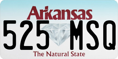 AR license plate 525MSQ