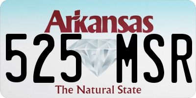 AR license plate 525MSR