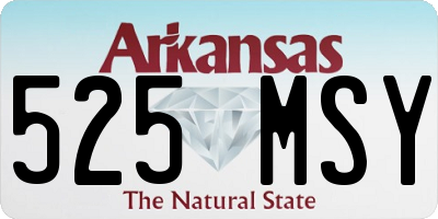 AR license plate 525MSY