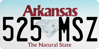 AR license plate 525MSZ