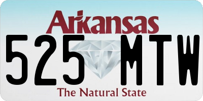 AR license plate 525MTW