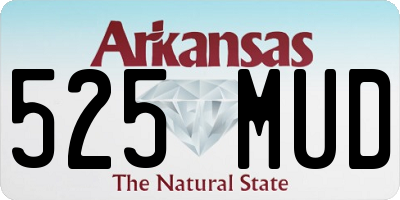 AR license plate 525MUD