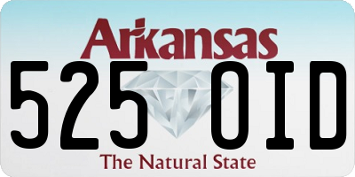 AR license plate 525OID