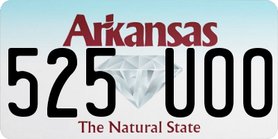 AR license plate 525UOO