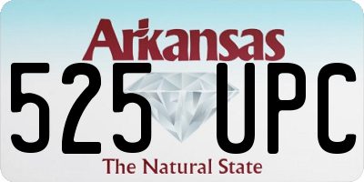 AR license plate 525UPC