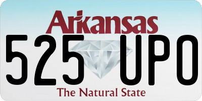 AR license plate 525UPO