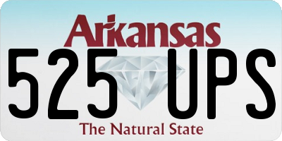 AR license plate 525UPS