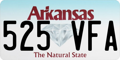 AR license plate 525VFA