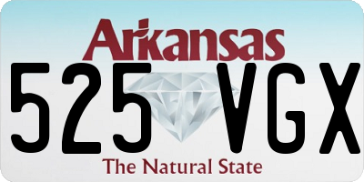 AR license plate 525VGX