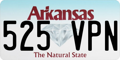 AR license plate 525VPN