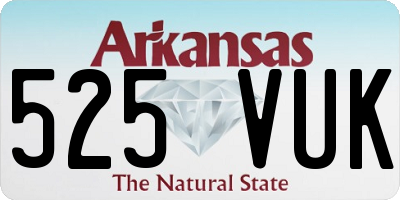 AR license plate 525VUK