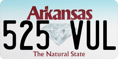 AR license plate 525VUL