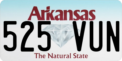AR license plate 525VUN