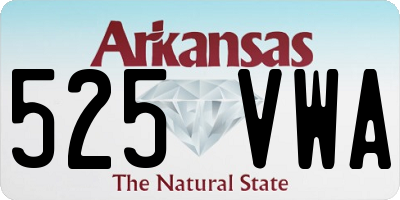 AR license plate 525VWA