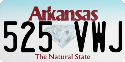 AR license plate 525VWJ
