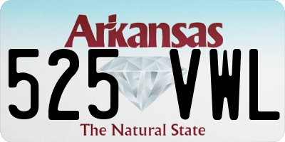 AR license plate 525VWL