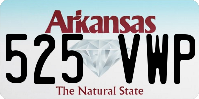 AR license plate 525VWP