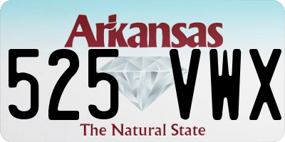 AR license plate 525VWX